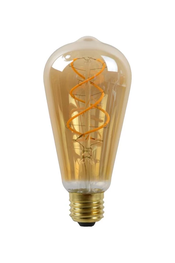 Lucide ST64 TWILIGHT SENSOR - Ampoule filament Extérieur - Ø 6,4 cm - LED - E27 - 1x4W 2200K - Ambre - éteint